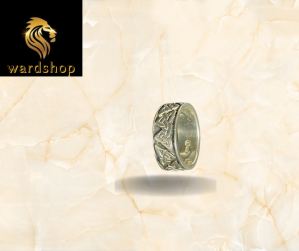 wardshop תכשיטים רצועת טבעות בעיצוב סלטיק מכסף סטרלינג. מידה 10